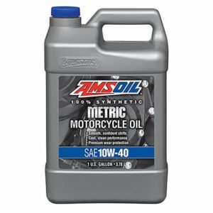 AMSOIL 10W-40 Synthetic Metric® Motorcycle Oil 1 GALLON (3.78L)